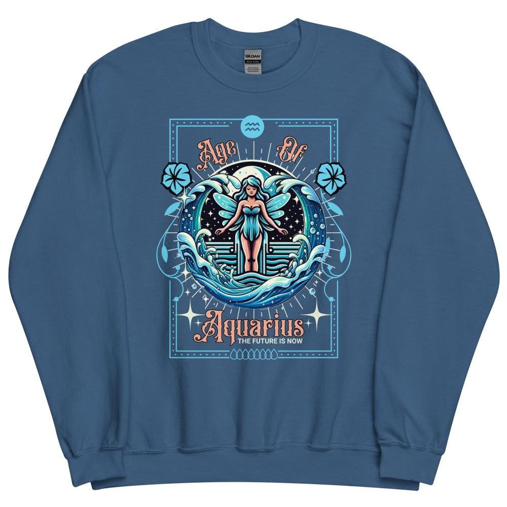 Age of Aquarius Fairy Sweatshirt - Indigo Blue Color - https://ascensionemporium.net